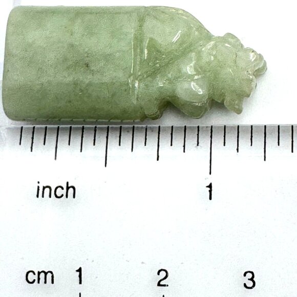 Jade Stone Seal Chop Carving of a Chinese Mythical Beast Foo Dog Vintage #5 - Picture 5 of 10